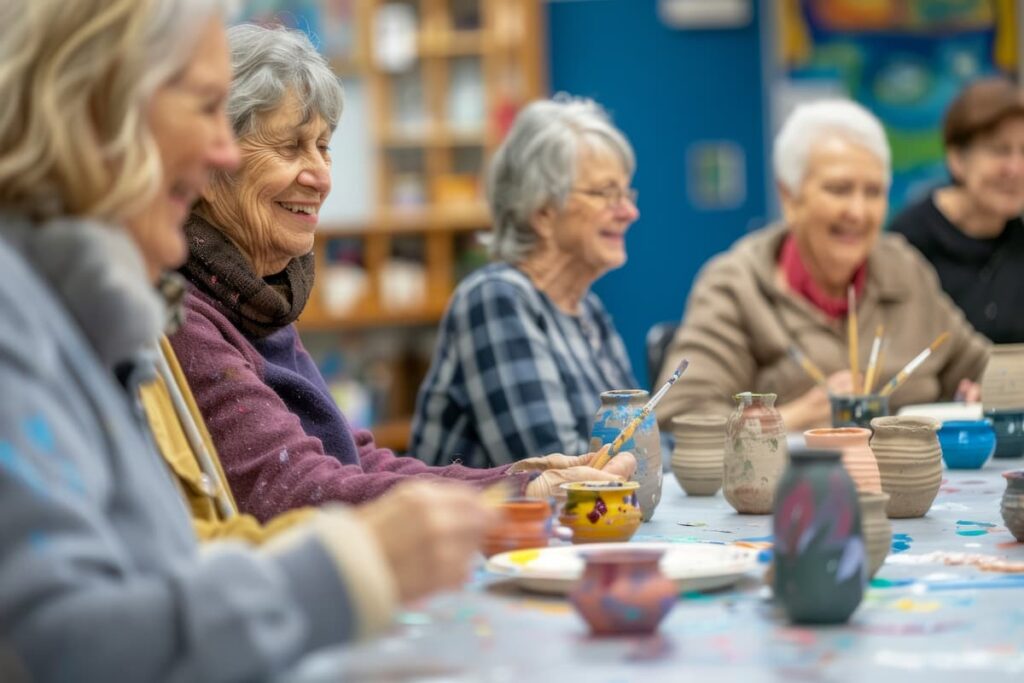 The Gardens at Quail Springs | Seniors Doing Painting Activities